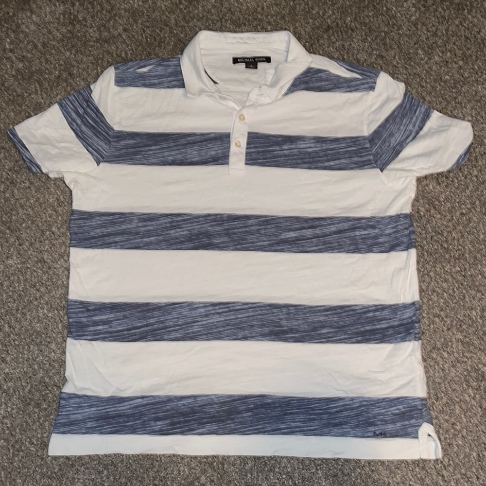 Medium Michael Kors white and blue polo